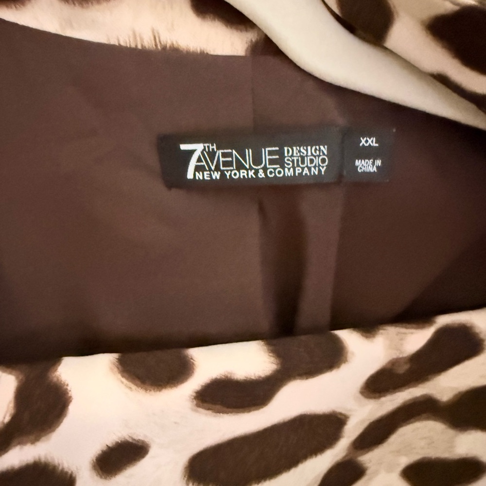 New York & Company Women's Leopard Print Blazer & Slacks - Picture 2 of 4